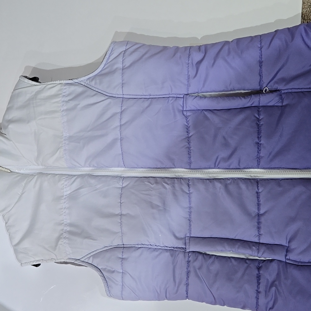 Women's Purple Gradient Ombre Purple Puffer Vest